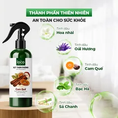 Xịt Phòng Tinh Dầu Cam Quế The Loco 260ml - Khử Mùi, Đuổi Côn Trùng, Tạo Không Gian Thoáng Mát, An Toàn Cho Sức Khỏe