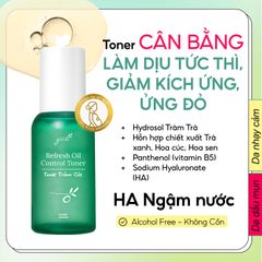 Toner Tràm Trà Hoa Cúc GUO - Nước Hoa Hồng Cấp Ẩm Cho Bà Bầu, Chống Mụn, Giảm Đổ Dầu, Hyaluronic Acid 100ml