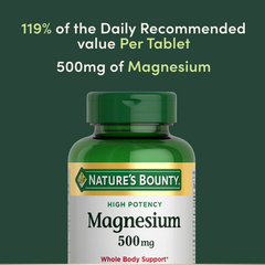 Viên uống bổ sung Magie Nature's Bounty 500mg - 200 viên - Thực phẩm chức năng cho sức khỏe hàng ngày tại Mỹ