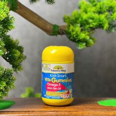 Nature's Way Kids Smart Vita Gummies Omega-3 DHA - Bổ não và mắt - 60 viên Nhập khẩu chính ngạch từ Úc