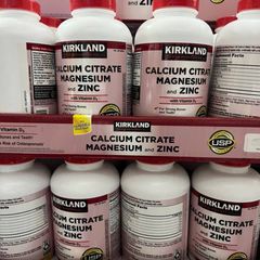 Viên uống bổ sung canxi Kirkland Calcium Citrate 500 viên - Hỗ trợ xương chắc khỏe với Vitamin D, Magie và Kẽm - Hàng chính hãng Mỹ