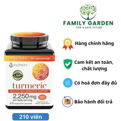 Viên uống Extract Curcumin Youtheory Turmeric 2.250mg - Tăng cường sức đề kháng, hỗ trợ tiêu hóa, làm đẹp da - Hộp 210 viên của Mỹ