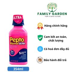Pepto Bismol Ultra Chai Dạng Nước 354ml - Giảm Triệu Chứng Ợ Nóng, Khó Tiêu, Đầy Hơi, Tiêu Chảy, An Toàn Cho Người Lớn và Trẻ Em Trên 12 Tuổi