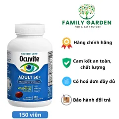 Viên uống bổ mắt Ocuvite Adult 50+ - Hỗ trợ sức khỏe mắt cho người trên 50 tuổi, chống oxy hóa, 150 viên