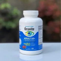 Viên uống bổ mắt Ocuvite Adult 50+ - Hỗ trợ sức khỏe mắt cho người trên 50 tuổi, chống oxy hóa, 150 viên