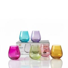 Bộ 6 Cốc Thủy Tinh Bohemia Columba 380ml - Ly Uống Rượu Sang Trọng, Phong Cách Châu Âu, Quà Tặng Ý Nghĩa