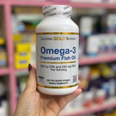 Dầu Cá Omega-3 California Gold Nutrition 240 viên - Hỗ Trợ Tim Mạch, Não Bộ và Sức Khỏe Tổng Thể