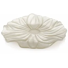 Đĩa Pha Lê IVV MAGNOLIA Trắng - Sang Trọng, Thiết Kế Cổ Điển, Phù Hợp Không Gian Xa Hoa