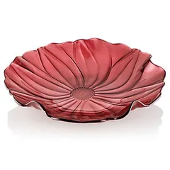 Đĩa Pha Lê IVV MAGNOLIA Đỏ - Sang Trọng, Thiết Kế Cổ Điển, Chất Liệu Cao Cấp, Lý Tưởng Cho Trang Trí Nội Thất