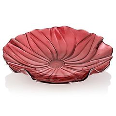 Đĩa Pha Lê IVV MAGNOLIA Đỏ - Sang Trọng, Thiết Kế Cổ Điển, Chất Liệu Cao Cấp, Lý Tưởng Cho Trang Trí Nội Thất