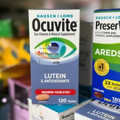 Viên uống Ocuvite Lutein & Antioxidants 120 viên - Hỗ trợ nuôi dưỡng và bảo vệ sức khỏe mắt, giảm mỏi mắt, sản phẩm Bausch + Lomb