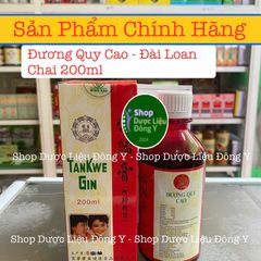 Đương Quy Cao - Tửu Chai 200ml Bổ Máu - Giải Quyết Thiếu Máu, Huyết Áp Thấp, Phụ Nữ Sau Sinh, Rối Loạn Kinh Nguyệt