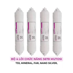Combo 4 Lõi Lọc Khoáng MUTOSI 5678 - Nâng cao chất lượng nước sạch, hàng chính hãng cho gia đình bạn