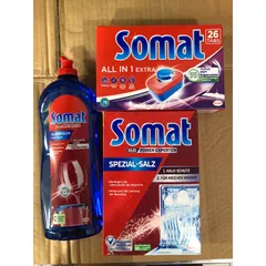 [COMBO] 3 Sản Phẩm SOMAT [ HỘP 26 VIÊN - BÓNG 750ML - MUỐI 1,2KG ] - Hàng chính hãng