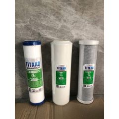 Combo 3 Lõi Lọc Nước RO Titako - Hàng Chính Hãng, Bộ Lọc Đầu Nguồn 10 Inch, Khử Mùi, Làm Sạch Tạp Chất hiệu quả