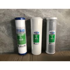 Combo 3 Lõi Lọc Nước RO Titako - Hàng Chính Hãng, Bộ Lọc Đầu Nguồn 10 Inch, Khử Mùi, Làm Sạch Tạp Chất hiệu quả