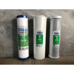 Combo 3 Lõi Lọc Nước RO Titako - Hàng Chính Hãng, Bộ Lọc Đầu Nguồn 10 Inch, Khử Mùi, Làm Sạch Tạp Chất hiệu quả