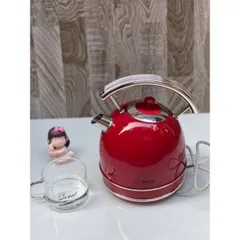 Ấm đun nước siêu tốc Arber 1,8 lít thiết kế theo phong cách Retro với màu đỏ rực rỡ tuyệt đẹp - Bảo hành 12 tháng