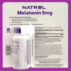 Viên ngậm hỗ trợ giấc ngủ ngon Natrol Sleep Melatoniin 5mg 250 viên, chính hãng Mỹ