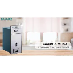 Thùng gạo điện tử gương, màu bạc Ecalite EL-RC300S - Màn hình điện tử - Chính hãng