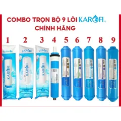 Combo 9 Lõi Lọc Nước KAROFI Chính Hãng - Lọc Sạch Vi Khuẩn, Thay Thế Máy Lọc Nước RO Ion Kiềm Chất Lượng Cao