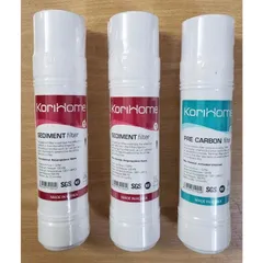 Bộ 3 Lõi Lọc Thô 123 Korihome - 2 Lõi Sediment & 1 Lõi Pre Carbon Chính Hãng - Thay Thế Cho Máy Lọc Nước Korihome