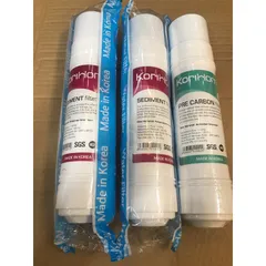 Bộ 3 Lõi Lọc Thô 123 Korihome - 2 Lõi Sediment & 1 Lõi Pre Carbon Chính Hãng - Thay Thế Cho Máy Lọc Nước Korihome