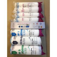 Combo 8 Lõi Lọc Nước MUTOSI 12345678 - Bộ sản phẩm chính hãng, công nghệ lọc tiên tiến cho nước sạch an toàn