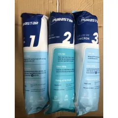 Bộ 3 Lõi Lọc Nước 123 PURASTAR Chính Hãng - Thay Thế Máy Lọc Nước RO Kangaroo, Karofi, PuraStar chức năng lọc tối ưu.