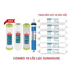 Bộ Lõi Lọc Nước SUNHOUSE Chính Hãng - Thay Thế Lõi Máy Lọc RO Với 10 Lõi Chuyên Dụng, Nâng Cao Chất Lượng Nước Uống