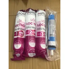 Bộ 4 Lõi Lọc Nước MUTOSI 1234 Hàng Chính Hãng - Lõi Đúc RO 50GPD - Thay Thế Máy MP-U1368, MP-S1012