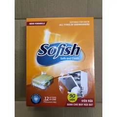Viên Rửa Bát SOFISH 90 Viên - Sạch Bóng Chén Dĩa, Không Nước Mùi, Dùng Cho Máy Rửa Chén Bosch, Teka, Hafele và Nhiều Thương Hiệu Khác
