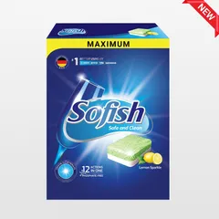 Viên Rửa Bát SOFISH 90 Viên - Sạch Bóng Chén Dĩa, Không Nước Mùi, Dùng Cho Máy Rửa Chén Bosch, Teka, Hafele và Nhiều Thương Hiệu Khác