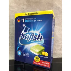 Viên Rửa Bát SOFISH 90 Viên - Sạch Bóng Chén Dĩa, Không Nước Mùi, Dùng Cho Máy Rửa Chén Bosch, Teka, Hafele và Nhiều Thương Hiệu Khác