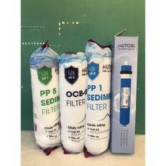 Bộ 4 Lõi Lọc Nước MUTOSI 1234 - Chính Hãng, Lọc Sạch Vi Khuẩn, Virus, Tạp Chất - Giải Pháp Nước Uống An Toàn