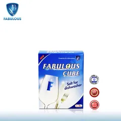 Hộp 2KG Muối Cho Máy Rửa Bát Fabulous Cube , sản phẩm nhập khẩu chính hãng