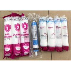 Bộ 8 Lõi Lọc Nước Đúc Nối Nhanh MUTOSI Chính Hãng - Thay Thế MP-350-BKQ, Bảo Vệ Màng Lọc, Nước Sạch An Toàn
