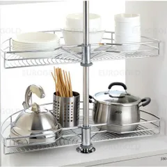 Mâm Xoay Inox 2 Tầng Eurogold 180º TR180C - Đồ Gia Dụng Nhà Bếp Chất Lượng Cao, Thiết Kế Thông Minh