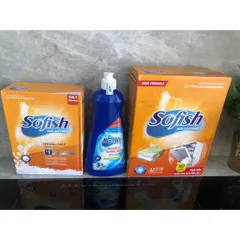 Viên Rửa Bát SOFISH 90 Viên - Muối Rửa Bát 1,6Kg & Nước Làm Bóng 500ML - Dùng Cho Máy Rửa Chén, Hiệu Quả Tối Ưu, Hàng Chính Hãng