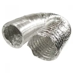 1 Mét Ống Bạc Mềm Phi 125mm - Ống Hút Khói Gia Đình, Chịu Nhiệt, Dễ Dàng Lắp Đặt Cho Bếp Nướng và Hệ Thống Thông Gió