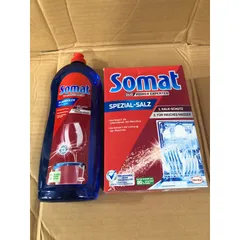 [COMBO] 2 Sản Phẩm SOMAT - [ Muối 1,2 KG + Nước Bóng 750ML] - Dùng cho máy rửa chén