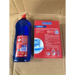 [COMBO] 2 Sản Phẩm SOMAT - [ Muối 1,2 KG + Nước Bóng 750ML] - Dùng cho máy rửa chén