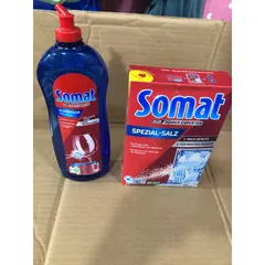 [COMBO] 2 Sản Phẩm SOMAT - [ Muối 1,2 KG + Nước Bóng 750ML] - Dùng cho máy rửa chén