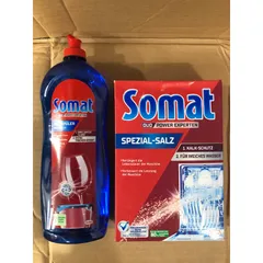 [COMBO] 2 Sản Phẩm SOMAT - [ Muối 1,2 KG + Nước Bóng 750ML] - Dùng cho máy rửa chén