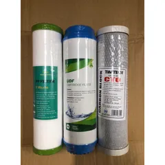 Bộ 3 Lõi Lọc Thô Máy Lọc Nước RO - Lõi PP, UDF, CTO Carbon - Thay Thế Đảm Bảo Nguồn Nước Sạch, An Toàn