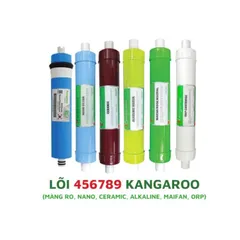 Bộ 6 Lõi Lọc KANGAROO 456789 Chính Hãng - Lõi Màng Lọc RO, Nano Silver, Ceramic, Alkaline, Maifan, ORP - Dùng cho Máy Lọc Nước RO