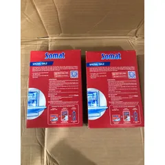 [COMBO] 2 Hộp Muối Rửa SOMAT 1,2KG - Hàng chính hãng - Dùng cho máy rửa chén