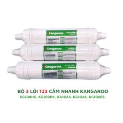 Bộ 3 Lõi Lọc Nước Chính Hãng KANGAROO 123 - Lõi PP 5 Micron, GAC Than Hoạt Tính, PP 1 Micron - Thay Thế Cho Máy Lọc Nước