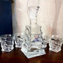 Bộ Bình Rượu Whisky Pha Lê Bohemia Crystal - Sang trọng, Tinh tế, Quà Tặng Lý Tưởng cho Người Thân và Đối Tác