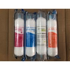 Bộ 4 Lõi Lọc Nước RO Hàn Quốc 8inch - Thay Thế Máy Lọc RO Newlife, Ryo - Lõi Sediment, Pre Carbon, RO Membrane, Post Carbon